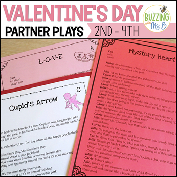 Preview of Valentine's Day Partner Plays - differentiated scripts for two readers