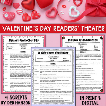 Preview of Valentine's Day Readers' Theater Activity: Four Fun Scripts to Improve Fluency