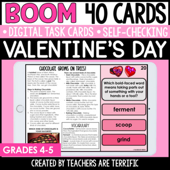 Preview of Valentine's Day Reading Passages Boom Cards - Digital