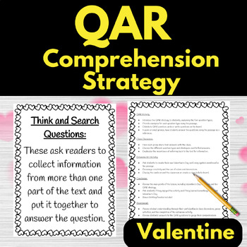 Preview of QAR Practice Strategy Reading Comprehension with Questions Valentine's Day 3rd