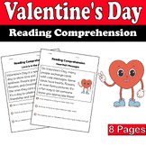 Valentine's Day Reading Comprehension - 8 Passages and Que