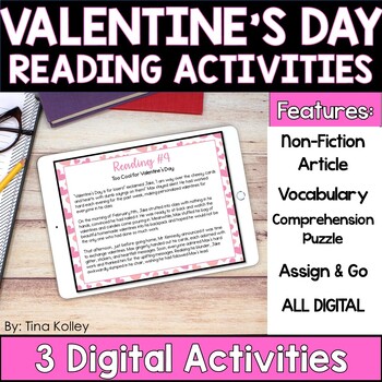 Preview of Valentine's Day Activities - Reading Comprehension Activities - Digital