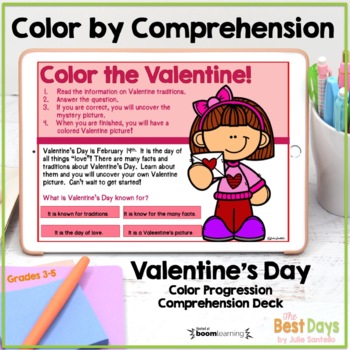 Preview of Valentine's Day Reading Comprehension Boom Cards