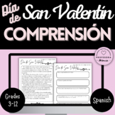 Valentine's Day Reading Comprehension Passage- SPANISH