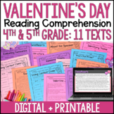 Valentine's Day Reading Comprehension Passages - Digital Activities