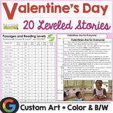 Valentine's Day Reading Comprehension Passages - Lexile Leveled