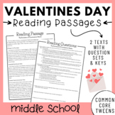 Valentine's Day Reading Comprehension Passages and Questio