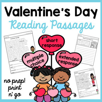 Preview of February Reading Comprehension Passages with Questions 2nd and 3rd Grade