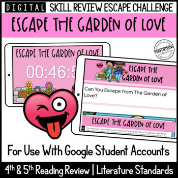 Preview of Valentine's Day Reading Escape Room | Digital Valentine's Day Activities