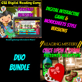 Valentine's Day Reading Mystery Duo Bundle Worksheets & Di