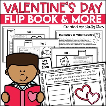Preview of Valentine's Day Reading Passage and Flip Book