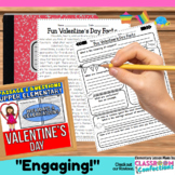 Valentine's Day Reading Passage and Questions Reading Comp