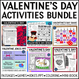 Valentine's Day Reading Passages Games Jokes and Coloring 