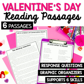 Preview of Valentine's Day Reading Passages and Comprehension Activities