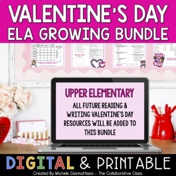 Preview of Valentine's Day Reading & Writing Activities | Print & Digital