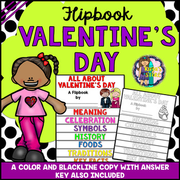 Preview of Valentine’s Day Research Flipbook (All About Valentines Day Facts & Activities)