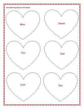 Valentine's Day Rhyming by emtayritchteach | TPT