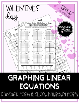 Preview of Valentine's Day Riddle - Graphing Linear Equations