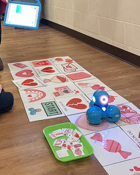 Preview of Valentine's Day Robot Coding Mazes
