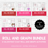 Valentine's Day Roll and Graph Activity + Data Sheets BUNDLE