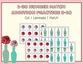 Valentine's Day Rose Number Match and Addition Practice