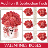 Valentine's Day Roses Addition and Subtraction Facts Fluen