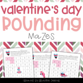 Valentine's Day Rounding Maze Worksheets