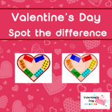 Valentine's Day SIX BRICKS HEARTS - Spot the difference (PDF)