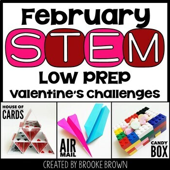 Preview of Valentine's Day STEM Activities / Valentine STEM Challenges BUNDLE (February)