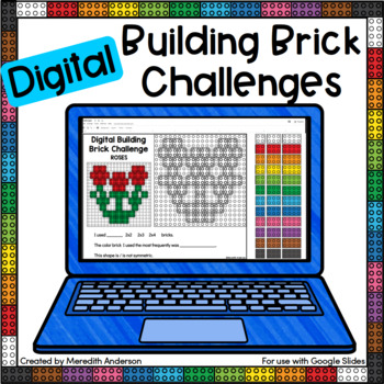 Preview of Valentine's Day STEM Activity - Digital Building Brick Technology Challenges 