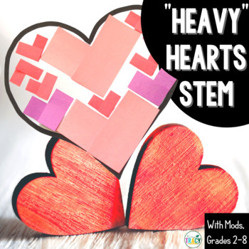 Preview of Valentine STEM Activity ❤️ Heavy Hearts Valentine's Day February STEM ❤️