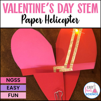 Preview of Valentine's Day STEM Paper Helicopter Circuit Middle School Science Activity