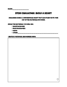 Preview of Valentine's Day STEM/STEAM Project