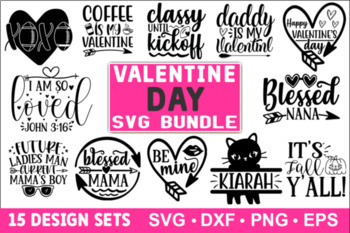 Preview of Valentine's Day SVG Bundle, Valentine