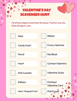 Valentine's Day Scavenger Hunt Party Day by Paper and Vine Design