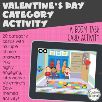 Preview of Valentine's Day Scene BOOM CARD Category Activity