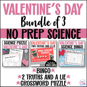 Preview of Valentine's Day Science Activities and Games - No Prep and Last Minute FUN!