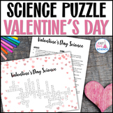 Valentine's Day Science Crossword Puzzle with Word Bank - 