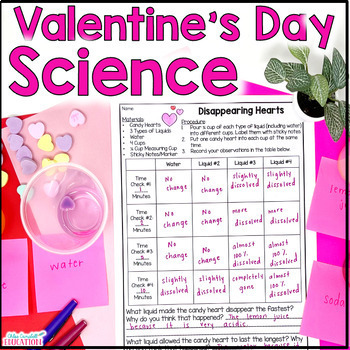 Preview of Valentine's Day Science Experiments - February Hands On Science Activities