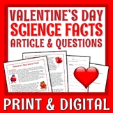 Valentine's Day Science Reading Passage Fun Facts Article 