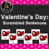 16 Valentine's Day Scrambled Sentences PLUS Recording Pages