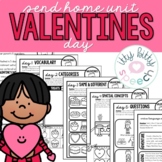 Valentine's Day Send Home Unit for Speech Therapy 