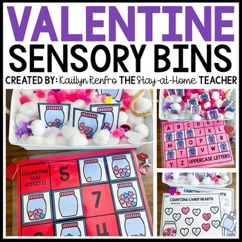 Preview of Valentine's Day Preschool Sensory Bins | Valentine's Day Toddler | Fine Motor
