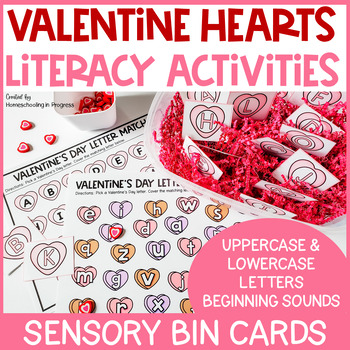 Preview of Valentine's Day Sensory Bins Alphabet Activities for Preschool & Kindergarten