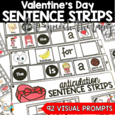 Valentine's Day Sentence Strips for Speech Therapy