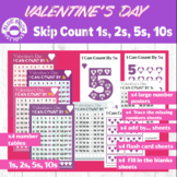 Valentine's Day Skip Counting 1's, 2's, 5's, and 10's Math Unit