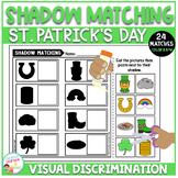 St. Patrick's Day Shadow Matching Cut and Paste Worksheets