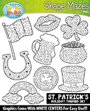 St Patrick's Day Shaped Mazes Clipart {Zip-A-Dee-Doo-Dah Designs}