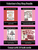 Valentine's Day Shop Task Cards Bundle (Donut, Cupcake, Ca