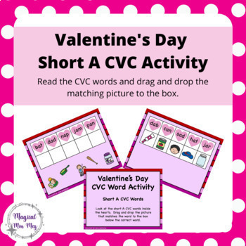 Preview of Valentine's Day Short A CVC Activity | FREE GOOGLE SLIDES ACTIVITY